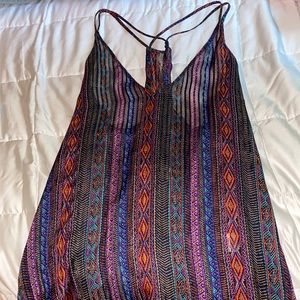 Silky print tank top